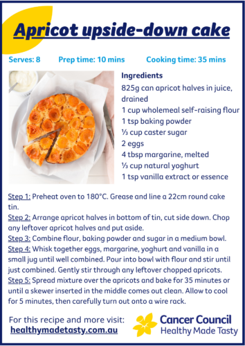 Apricot upside-down cake recipe