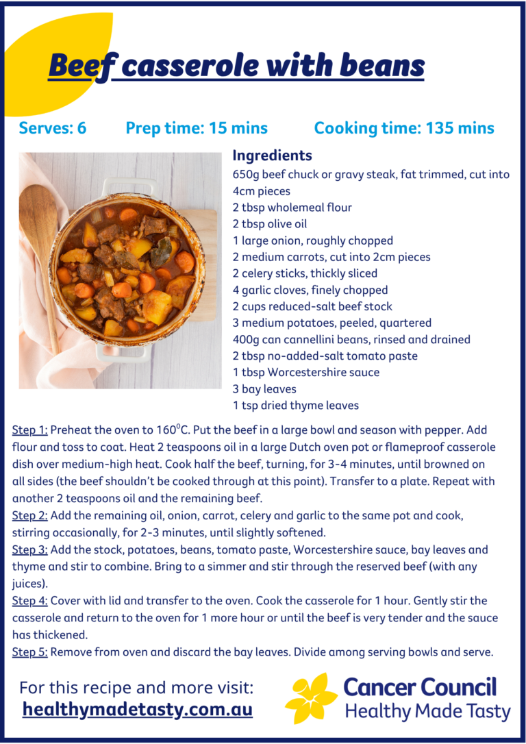 Beef and bean casserole recipe