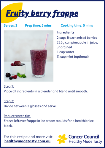 Image of a recipe called fruity berry frappe