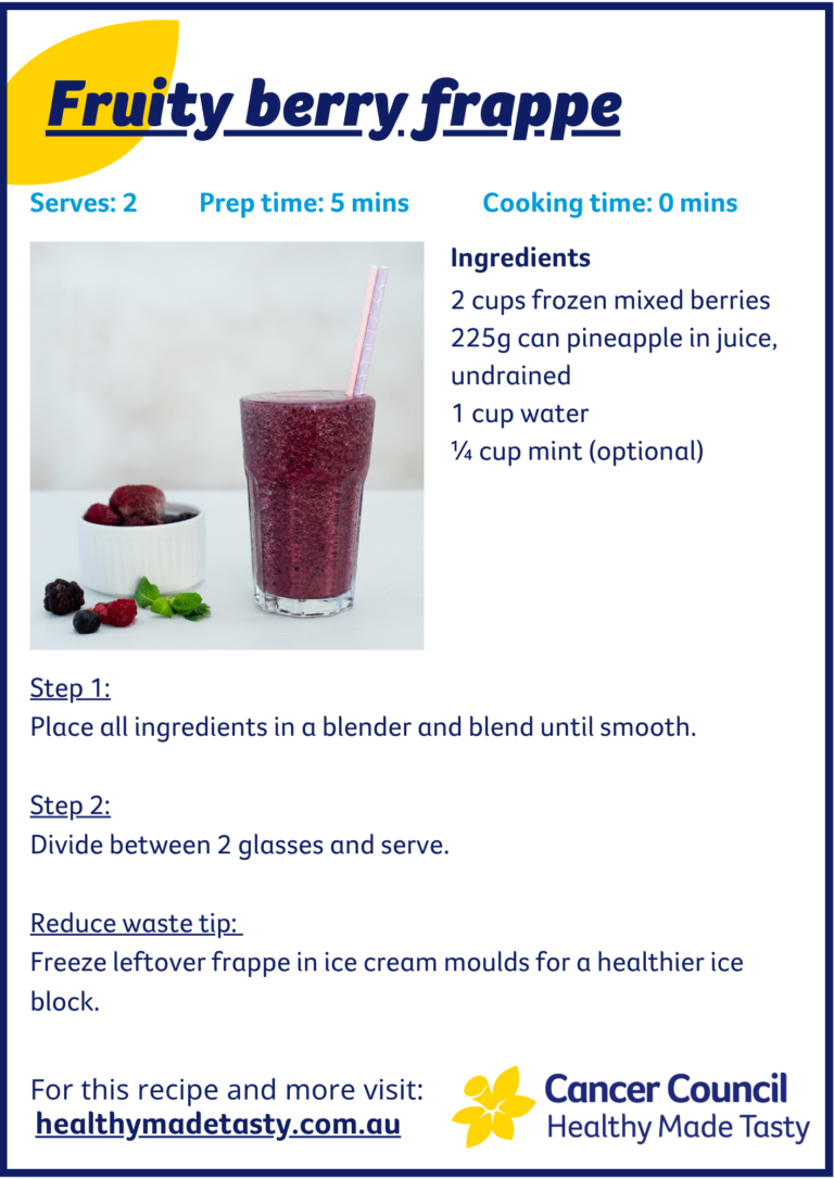 Image of a recipe called fruity berry frappe