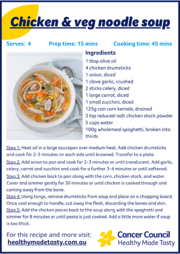 chicken and veg noodle soup recipe