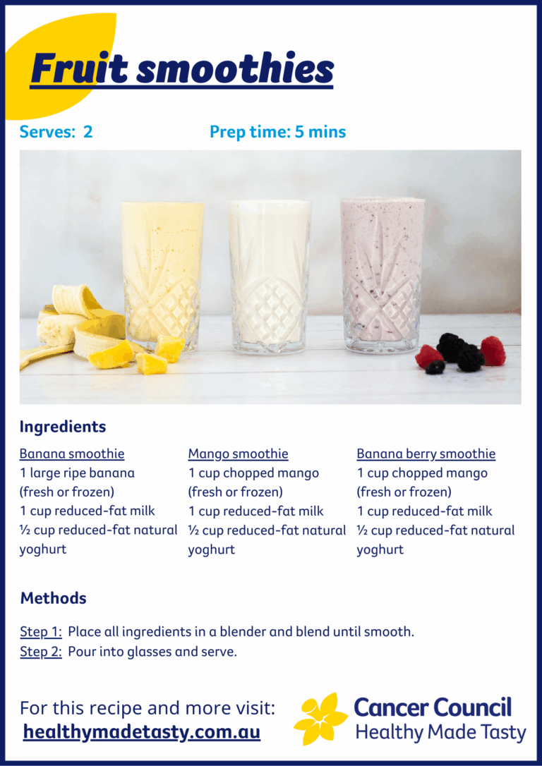 Fruit smoothie recipe snippet