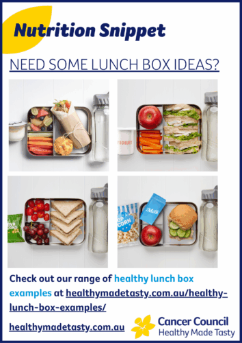 Lunch box inspiration Nutrition Snippet