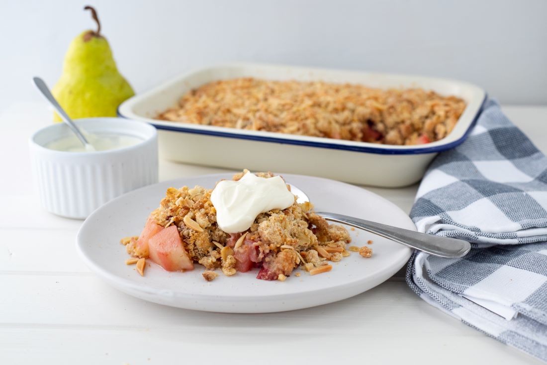 Pear and Plum Crumble Recipe | Healthy Made Tasty