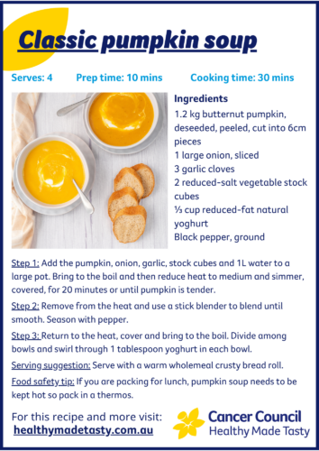Classic pumpkin soup recipe