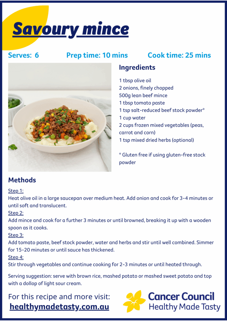 Savoury mince recipe