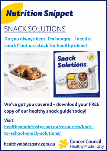 Snack solutions Nutrition Snippet