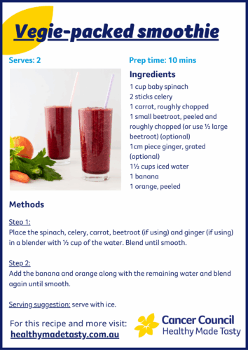 Vegie-packed smoothie recipe snippet